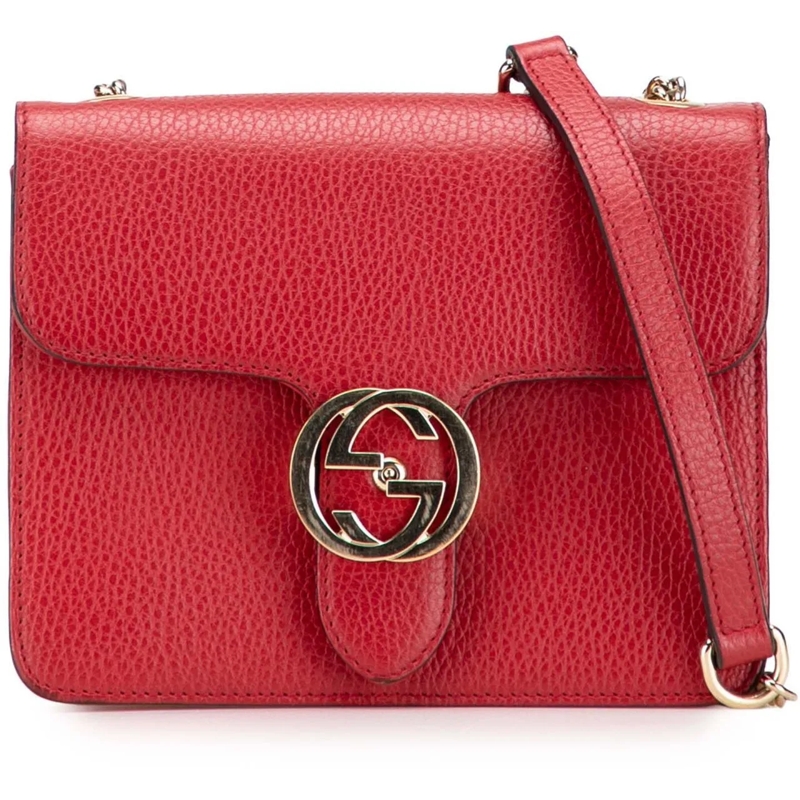 Gucci Sac à bandoulière Small Dollar Calfskin Interlocking G Crossbody rot