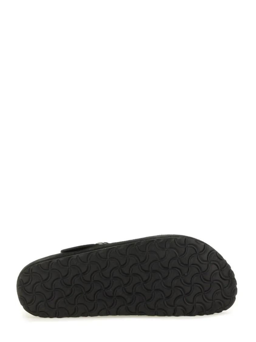 Thumbnail - Birkenstock Loafer - Suede Slip-On Sabot With Adjustable Buckle Strap - Gr. 38 (EU) - in Schwarz - für Damen