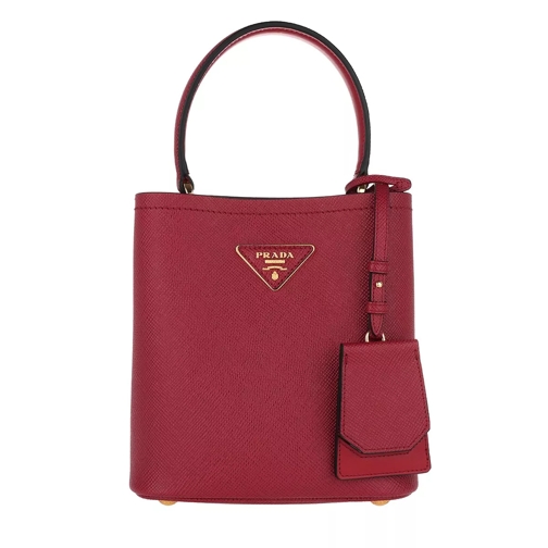 Prada Double Bag Saffiano Leather Rouge Satchel