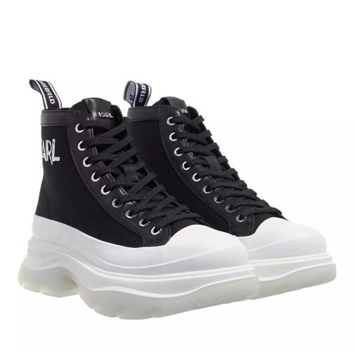 Karl Lagerfeld Art Deco Lace Boot Black High-Top Sneaker