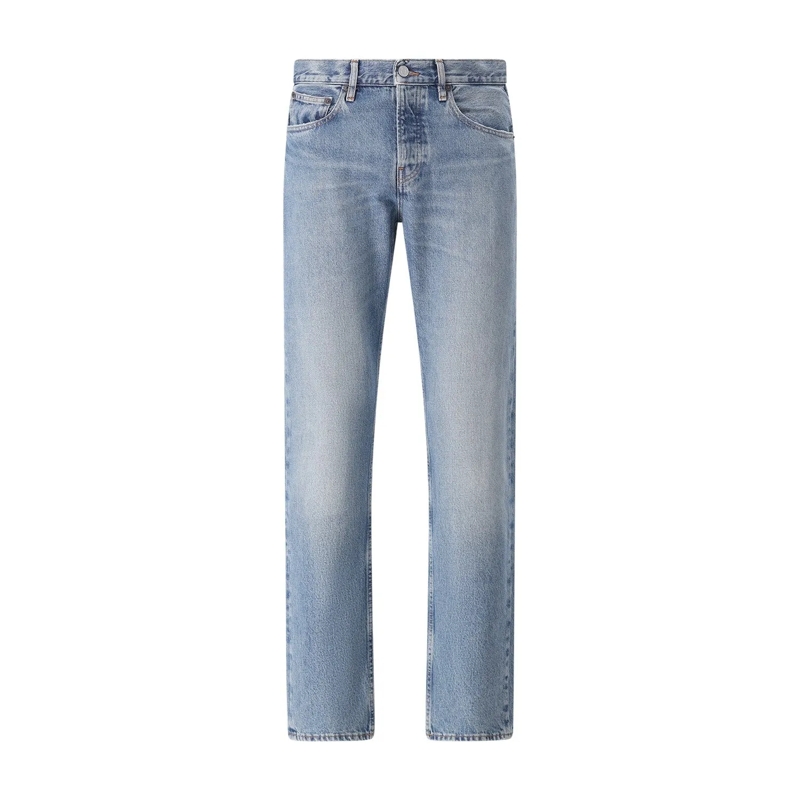 FRAME Jeans Mid-Rise Straight Jeans blau