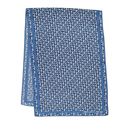 Kenzo Monogram Scarf Slate Blue Neckerchief
