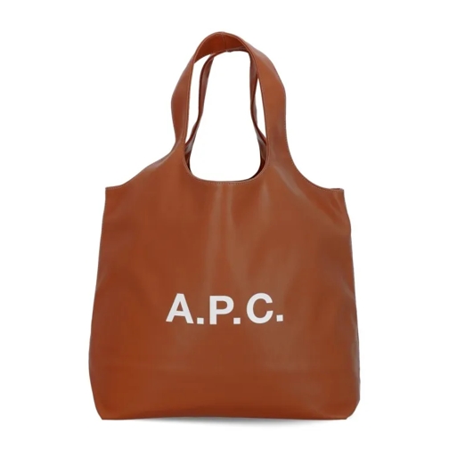 A.P.C. Ninon Shopping Bag Brown Rymlig shoppingväska