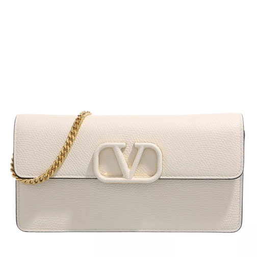 Valentino Garavani V Logo Crossbody Bag Light Ivory Crossbody Bag