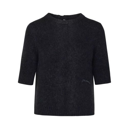 GANNI Black Wool Blend Sweater Black 