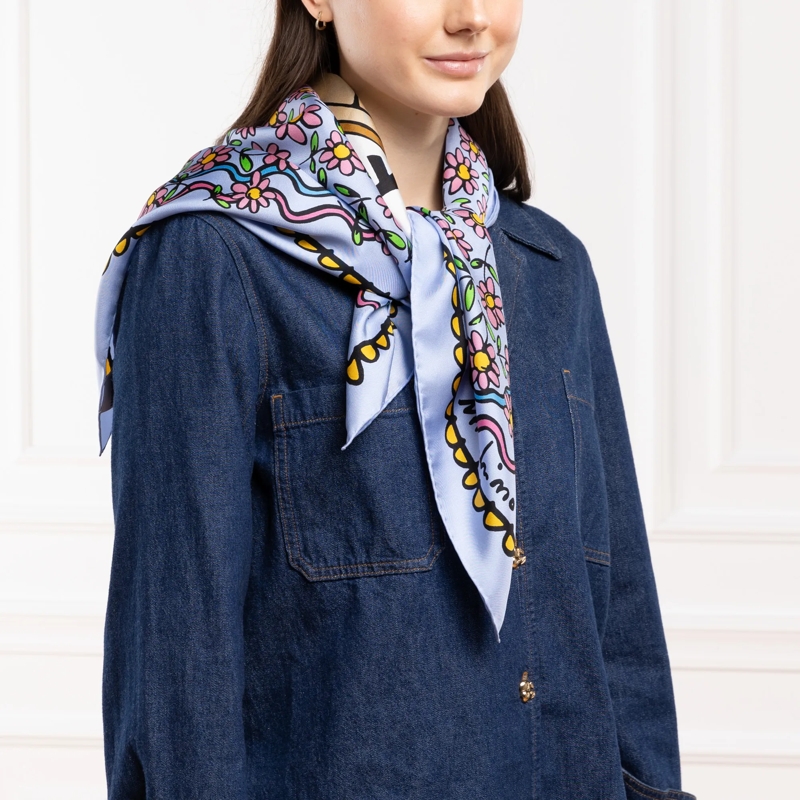 Moschino Leichter Schal 100% Silk Twill H. Prt. Square Moschino Multicolored(Image 2)