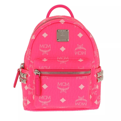 MCM Stark Backpack Neon Pink Backpack
