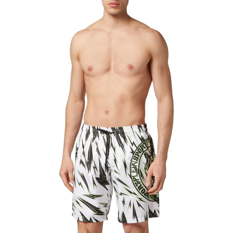Plein Sport Shorts Badehose Tiger weiss(Image 3)