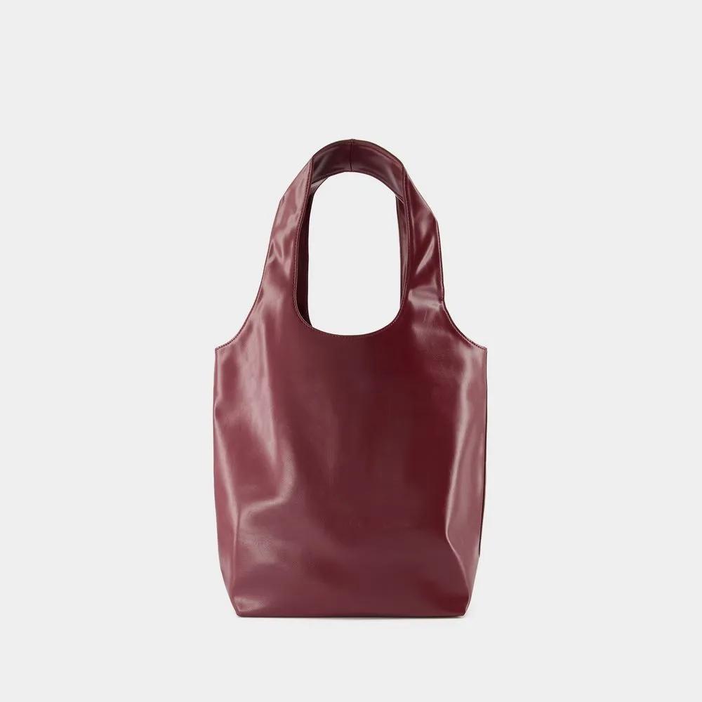 A.P.C. Totes Ninon Small Shopper Bag Synthetic Burgundy in rood