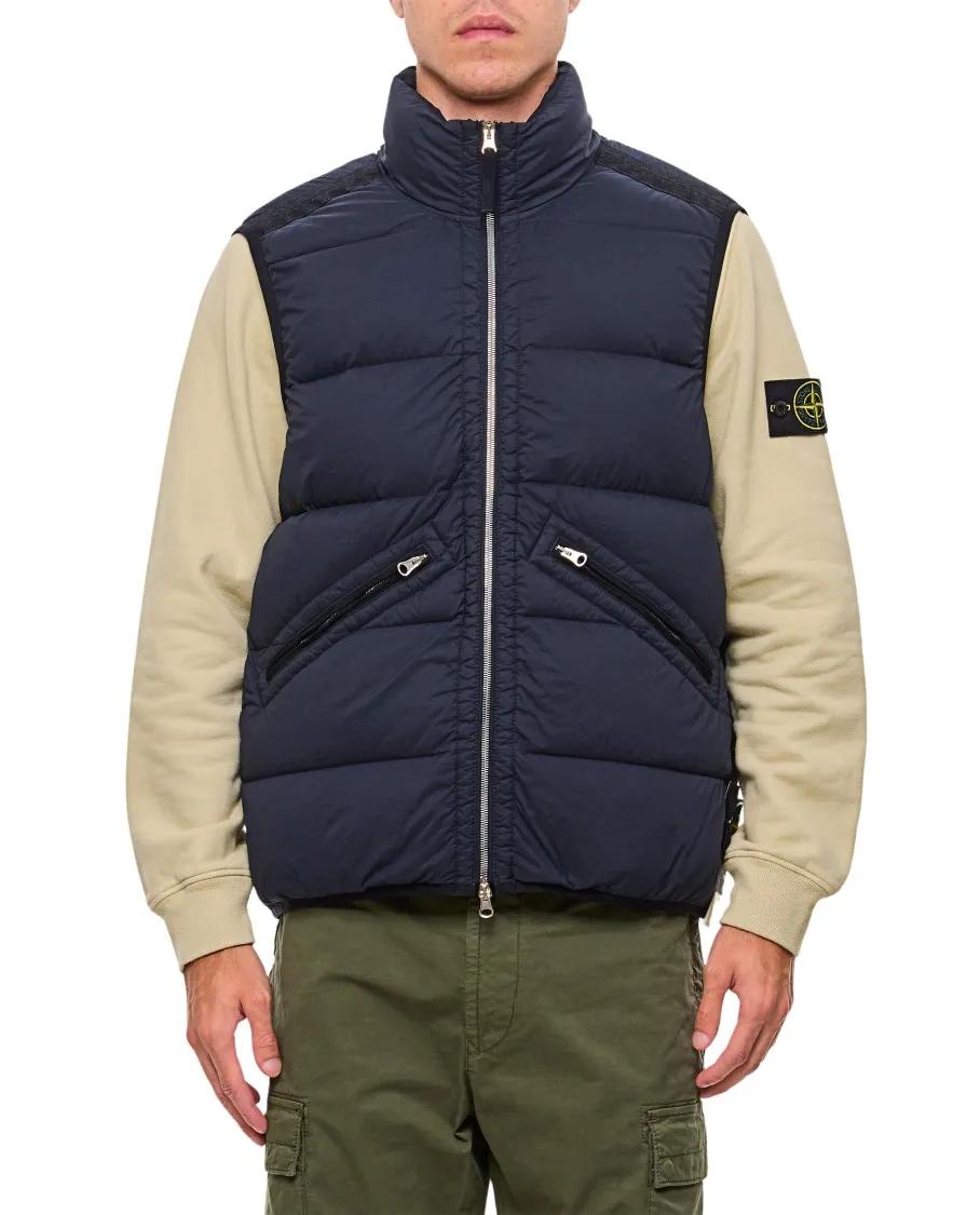 Stone Island - Seamless Tunnel Nylon Down -Tc Vest - Größe XL - blau