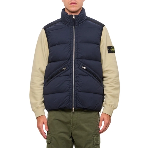 Stone Island Seamless Tunnel Nylon Down -Tc Vest Blue Daunenjacken