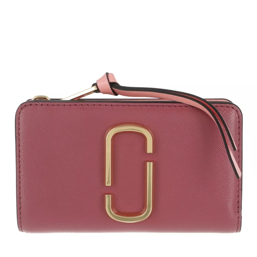 Marc Jacobs The Snapshot Compact Wallet Dusty Ruby Multi Bi-Fold Portemonnaie
