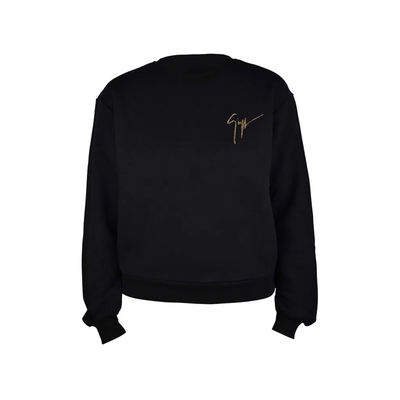 Giuseppe Zanotti  Short Black Cotton Sweatshirt Black