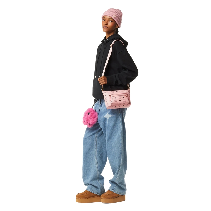 MCM Crossbody Bag Aren Vi Crossbody Sml Pz Soft Pink(Image 4)