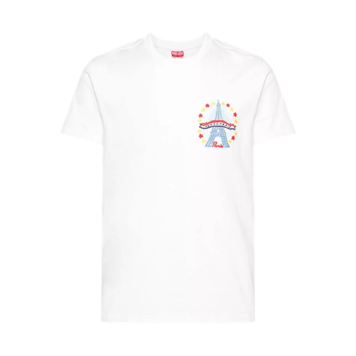 Kenzo T-Shirt mit "Kenzo Drawn Varsity"-Stickerei 02 blanc casse 02 blanc casse 