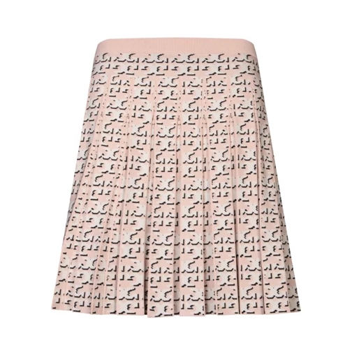 Tory Burch Mini Skirt In Jacquard Fabric Pink 