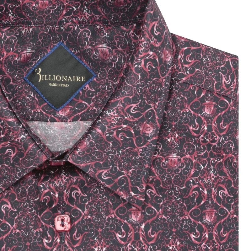 BILLIONAIRE Hemd Hemd Slim Fit Crest rot(Image 5)