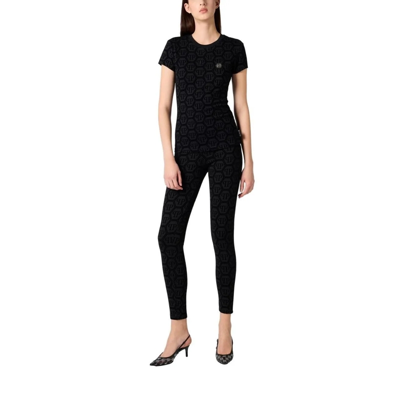 Philipp Plein T-Shirt Sexy Pure Fit T-Shirt Jacquard Monogram Monogram schwarz(Image 2)