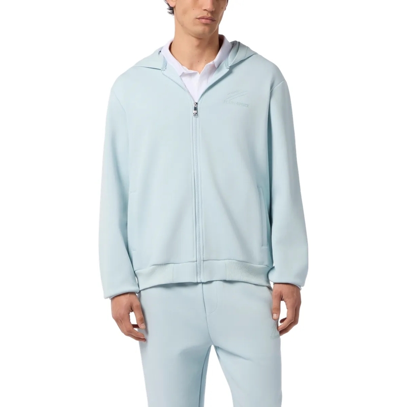 Plein Sport Top Pique Zip Hoodie Icon hell-blau(Image 3)
