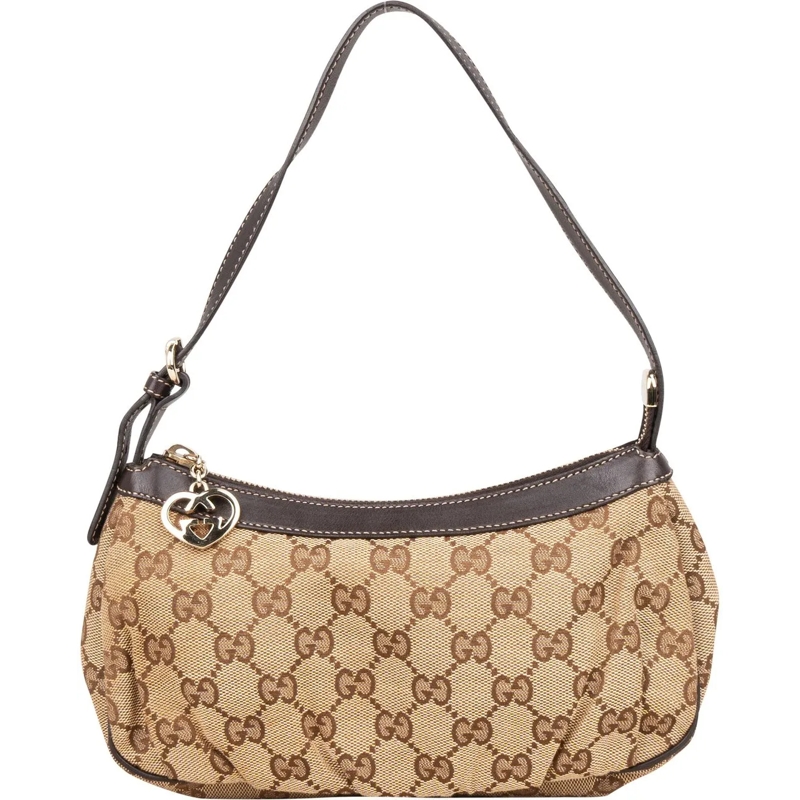 Gucci Fourre-tout Gucci GG Monogram Heart Handbag braun