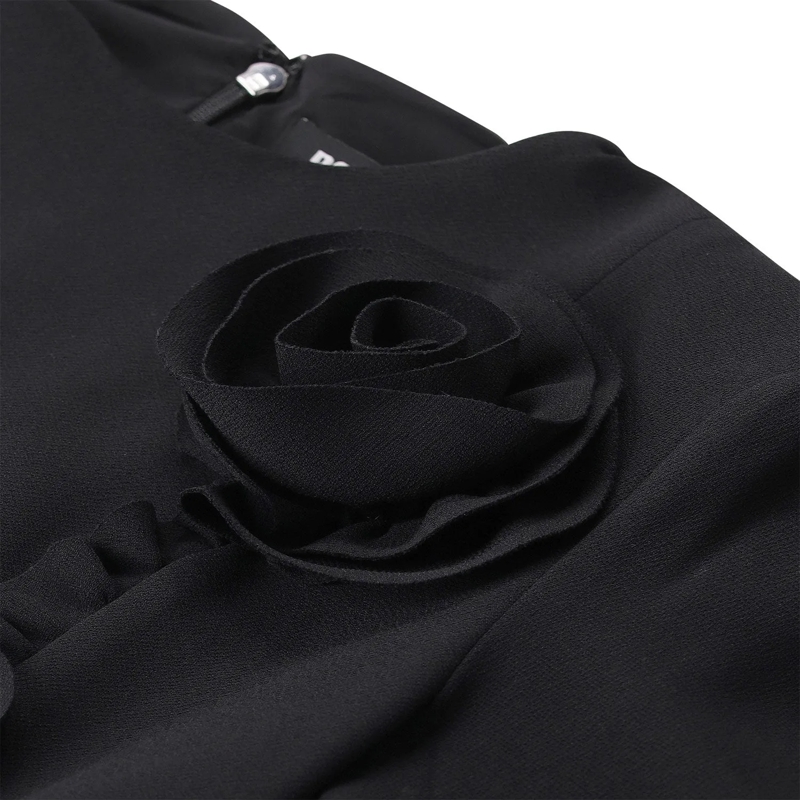 Rotate Minikleid Minikleid aus Crêpe schwarz(Image 4)