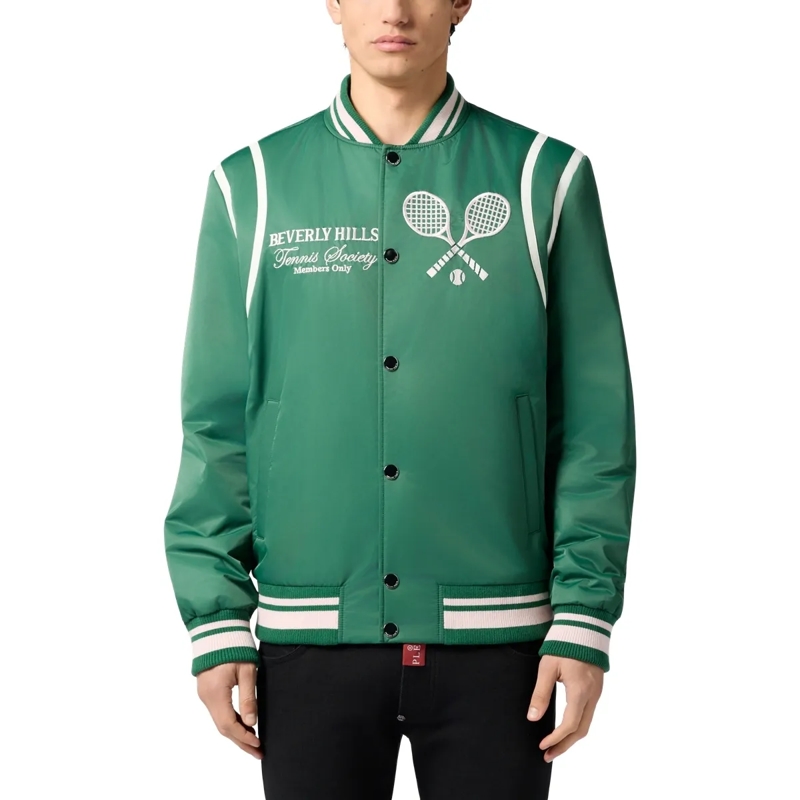 Philipp Plein Daunenjacke College Bomber Tennis Club grün(Image 3)