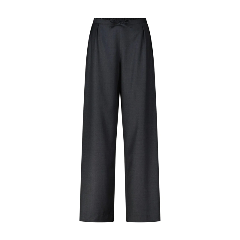 Loulou Studio  Weite Hose Cove aus Schurwolle Anthrazit