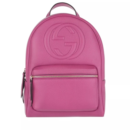 Gucci Soho Backpack Grained Leather Pink Rucksack