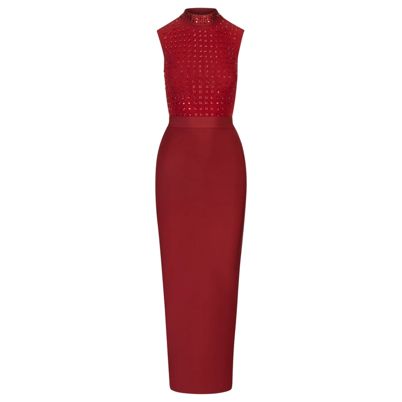 Kraimod Abendkleid Bandagekleid bordeaux