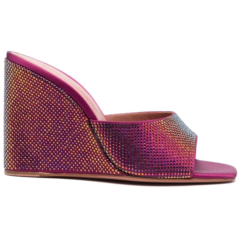 Amina Muaddi Sandalen Sandals Red rot