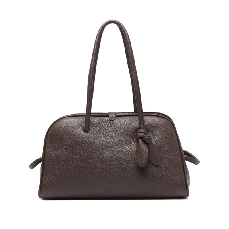 Jacquemus Crossbodytas Dark Brown Grained Texture Handbag Brown