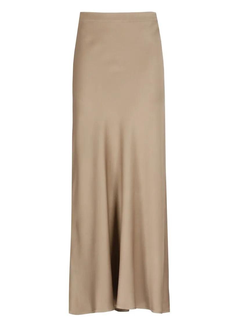 Thumbnail - Antonelli - Flowing Brown Midi Skirt - Größe 44 - braun
