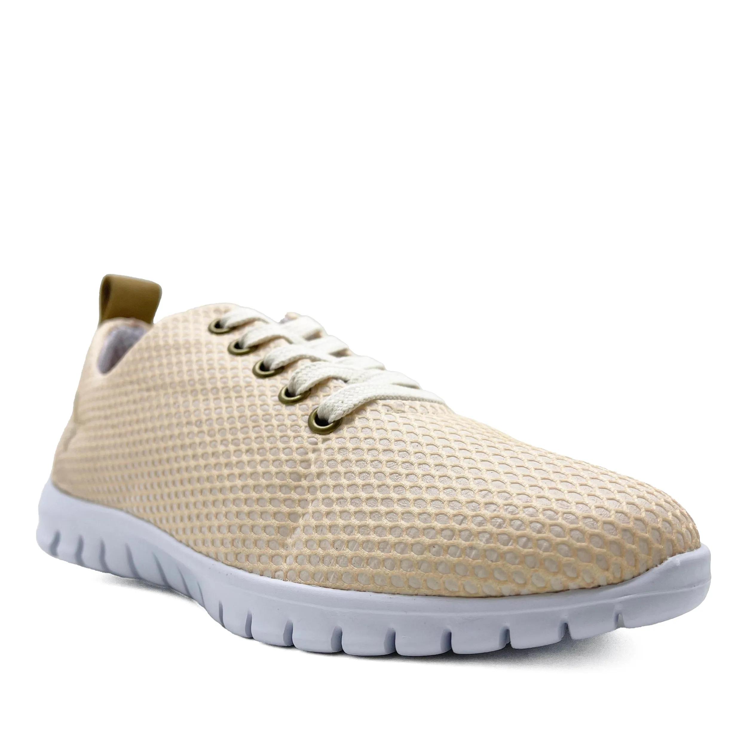 thies Sneakers - thies ® Reflexrunner vanilla  vegan aus recycelte - Gr. 38 (EU) - in Gelb - für Damen