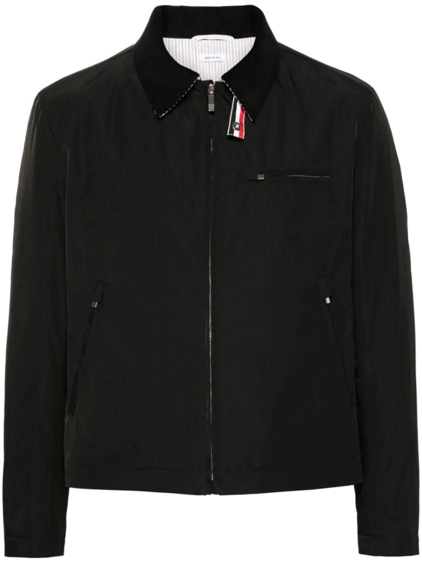 Thumbnail - Thom Browne - Jacket With Logo - Größe 2 - schwarz