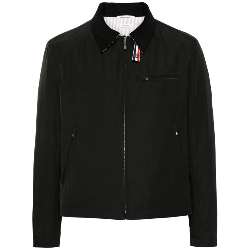 Thom Browne Veste de transition Jacket With Logo Black