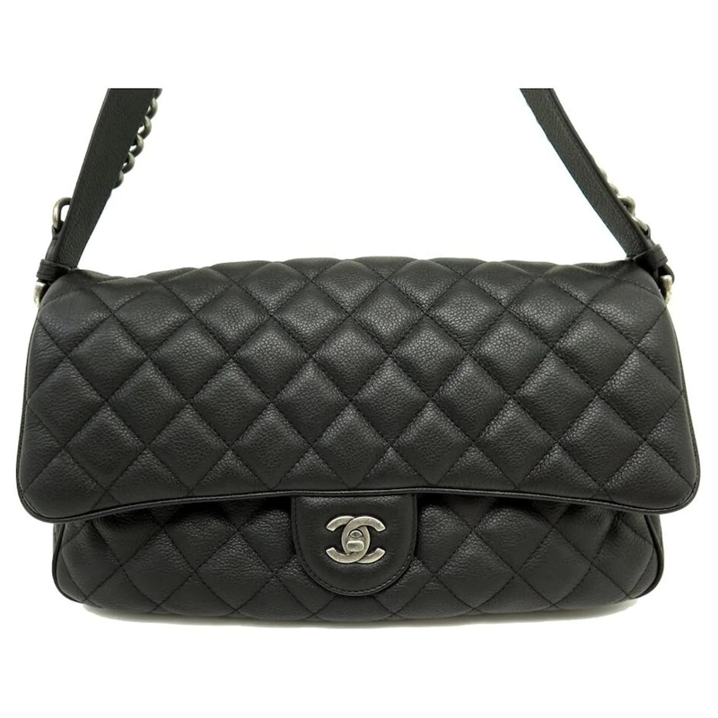 Chanel Schultertasche NEUE CHANEL TIMELESS 11.12 QUILTED CAVIAR LEDER HA schwarz
