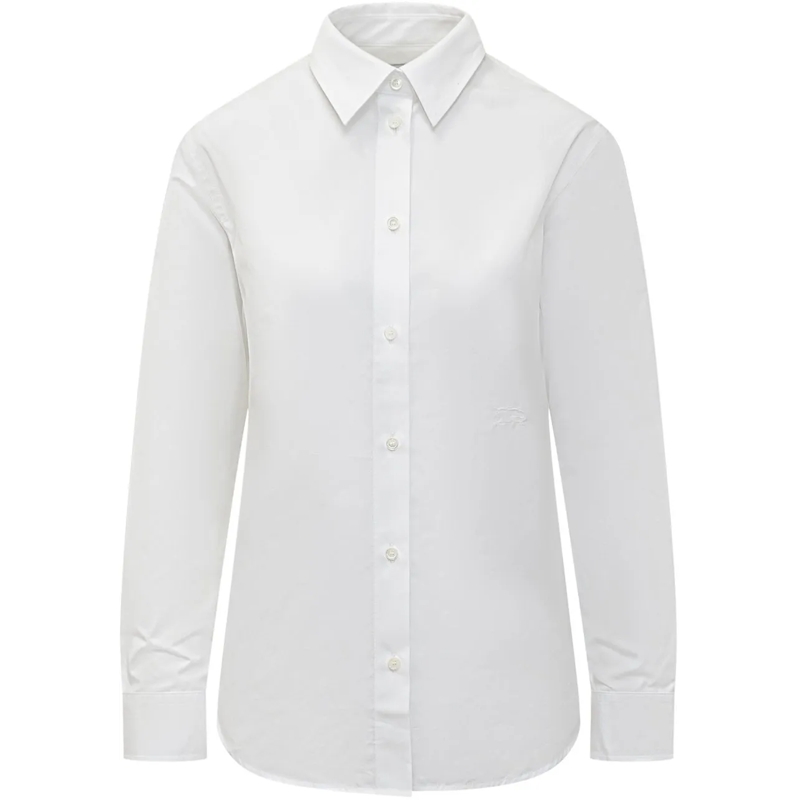 Burberry Chemisier Camicia Classica in Cotone weiß