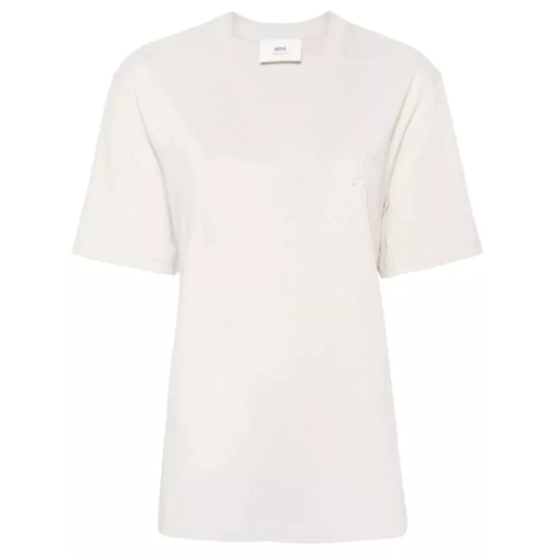 AMI Paris Organic White Cotton T-Shirt White 