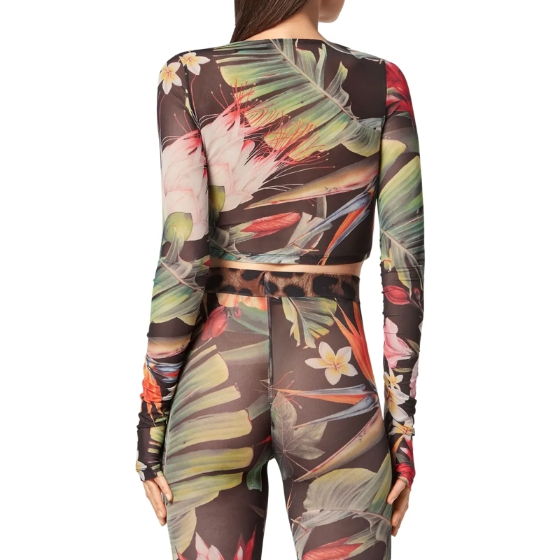 Philipp Plein Top Ls Oben Flowers schwarz(Image 2)