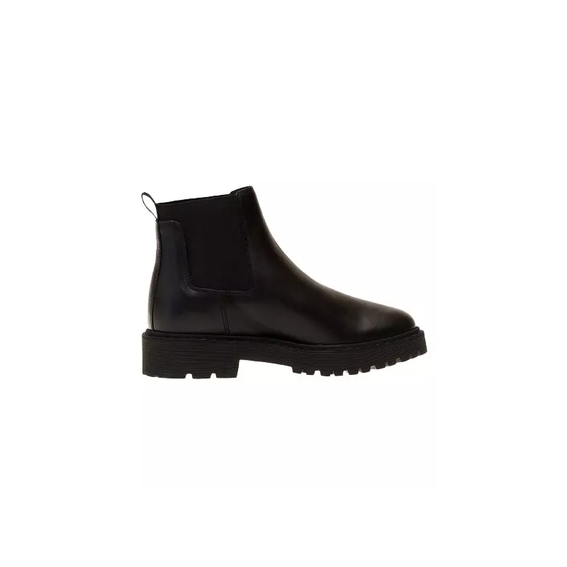 Hogan Stiefel Route Bottom Ankle Boot In Black Leather Black