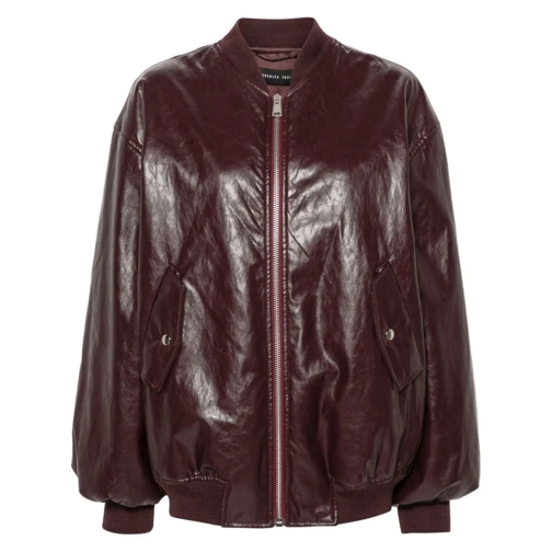 Federica Tosi Übergangsjacke Oxblood Red Smooth Grain Jacket Burgundy