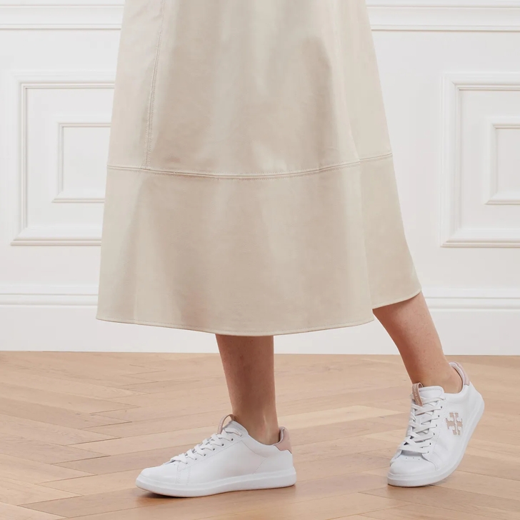 【送料&関税込】Tory Burch Howell Court Sneakers With Double Leather sneakers DOUBLE T HOWELL COURT TORY BURCH | color