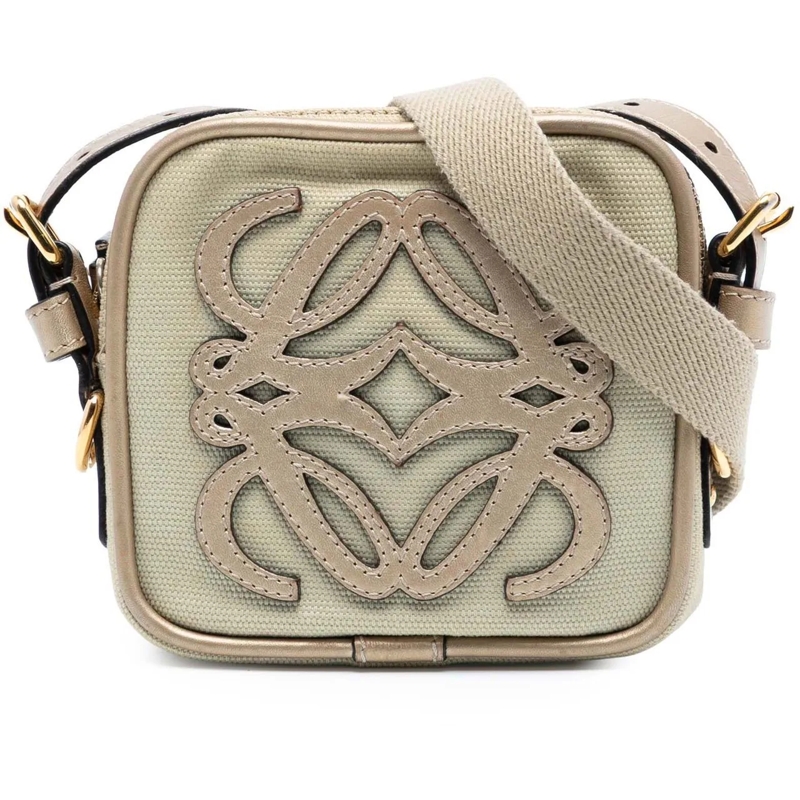 Loewe Schultertasche Mini Canvas Anagram Crossbody braun