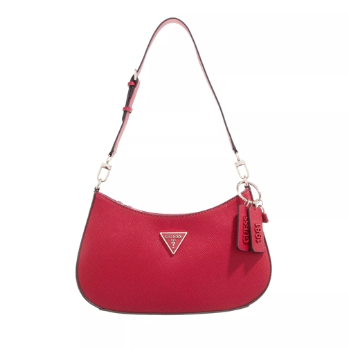 Guess Noelle Top Zip Shoulder Bag Red Borsa a tracolla