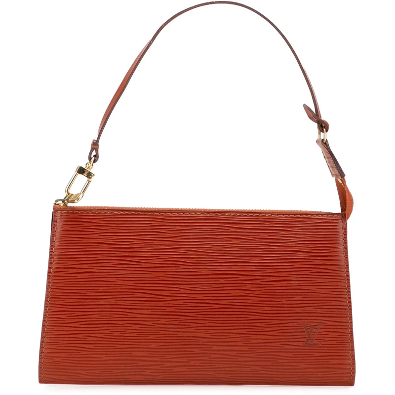 Louis Vuitton Schultertasche Epi Pochette Accessoires braun