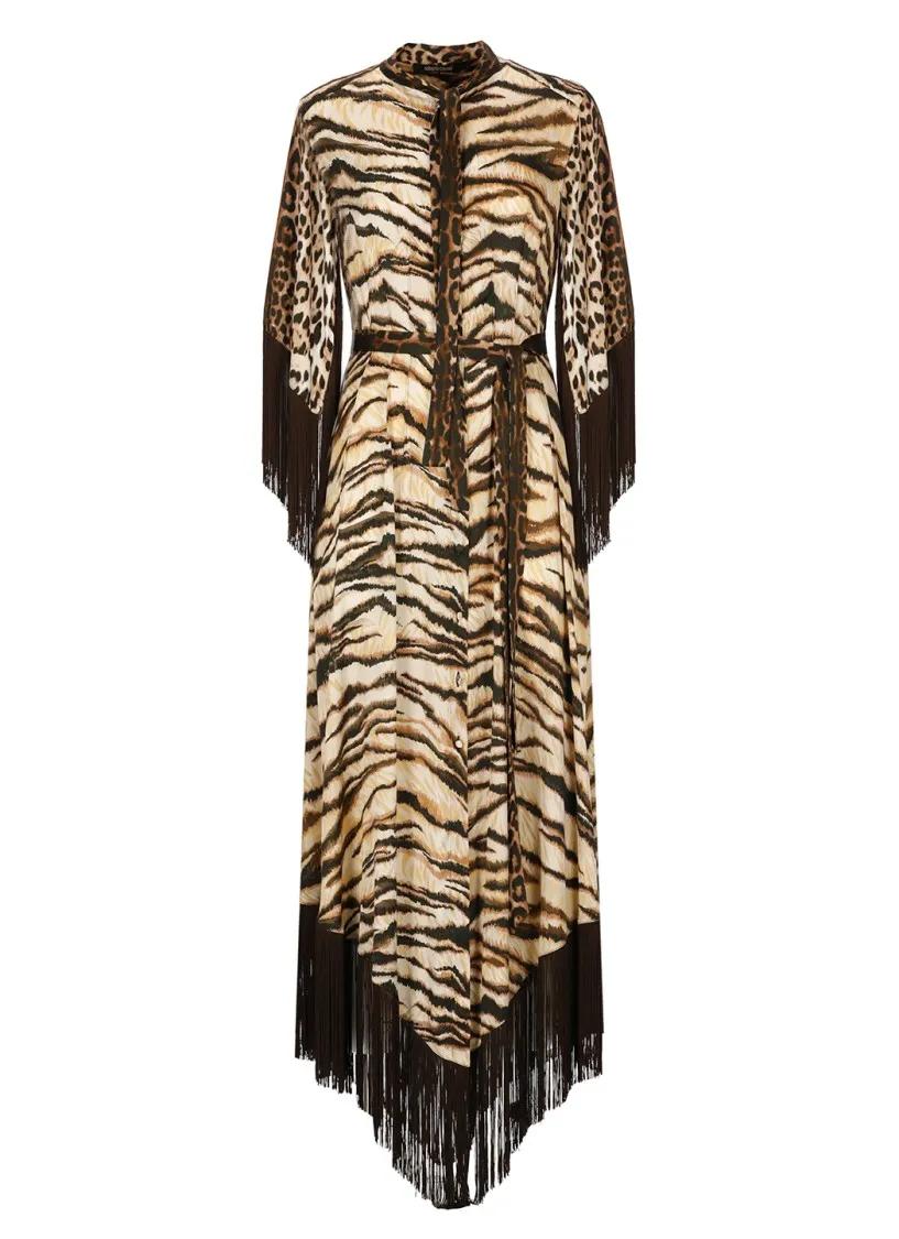 Roberto Cavalli - Animalier Pattern Dress - Größe 42 - multi