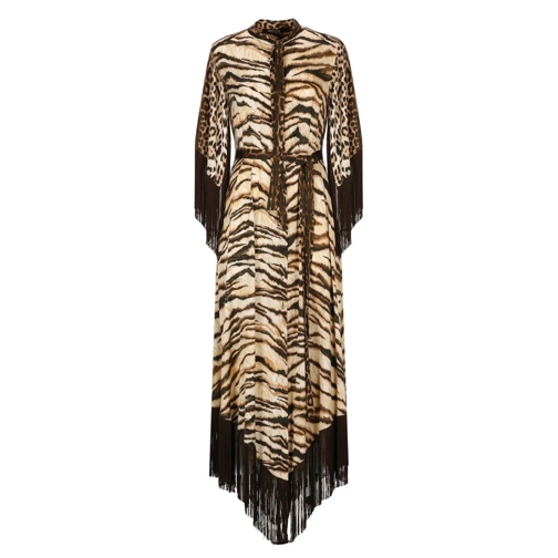 Roberto Cavalli Animalier Pattern Dress Neutrals 