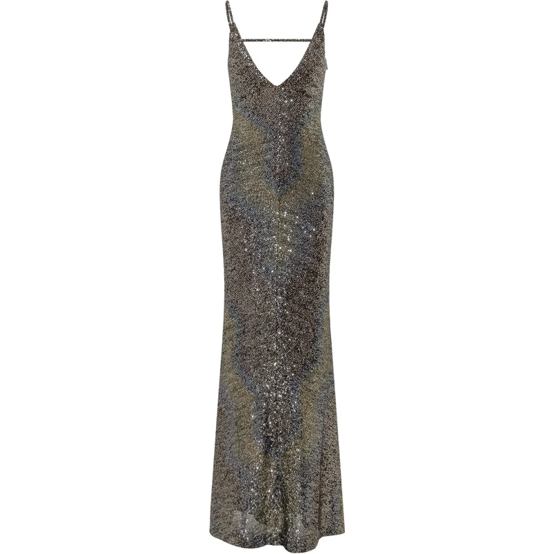 Missoni Maxikleid Abito Lungo Caperdoni dunkelgrau