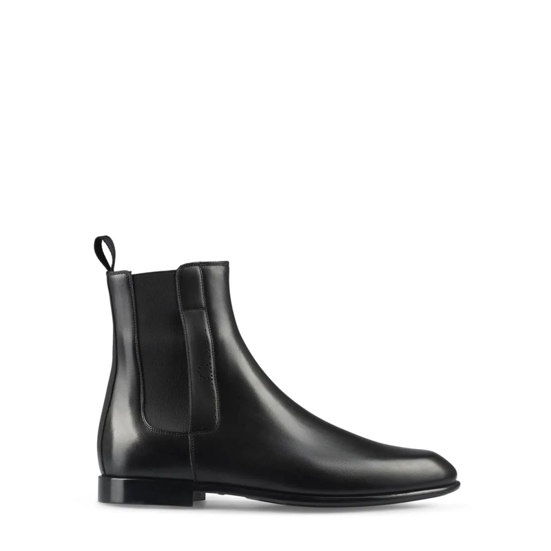 Salvatore Ferragamo Bottes Pointed Toe Ankle Boots With Elastic Side Panels Black
