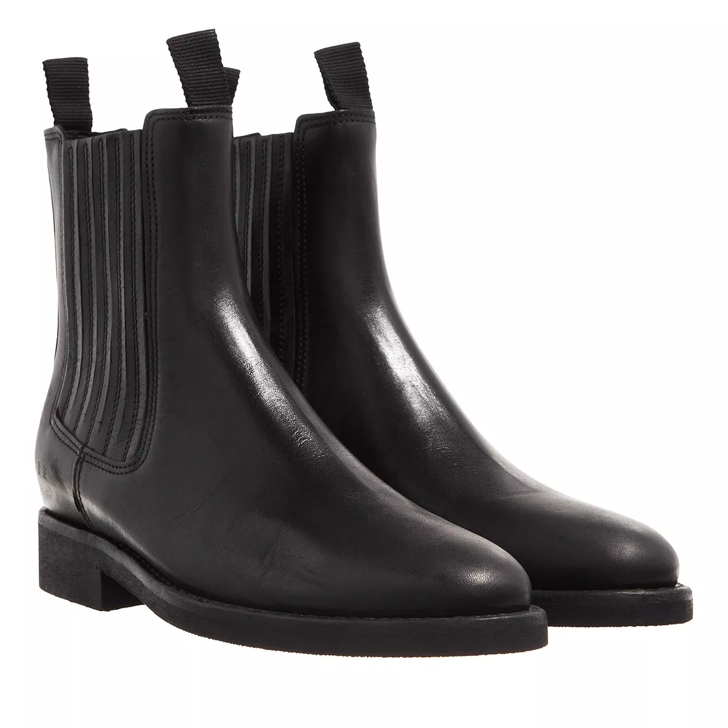 Black leather chelsea ankle boots online